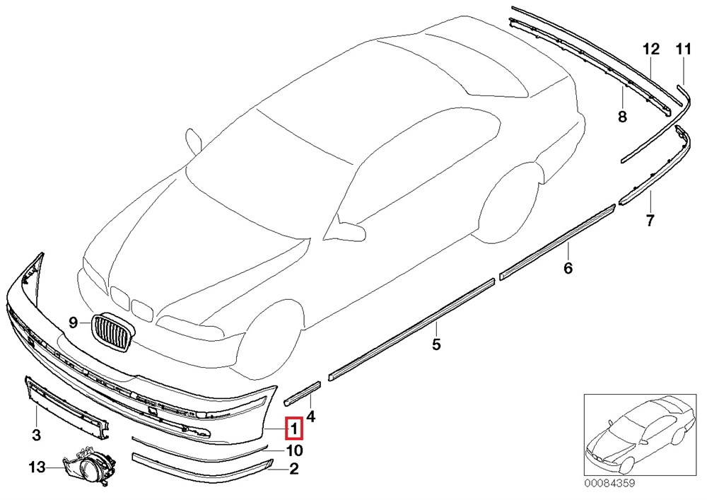 BMWPERFORMANCE AERO-PAKET, ÖN, ASTARLI