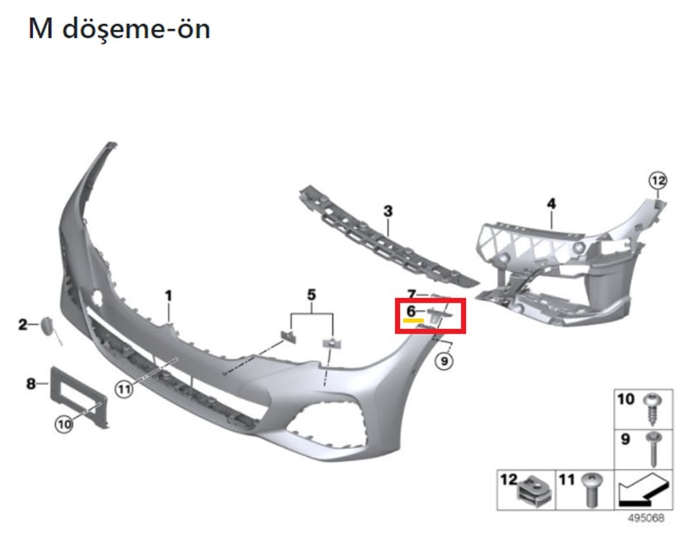 BMWTAMPON KILAVUZU SAĞ ALT