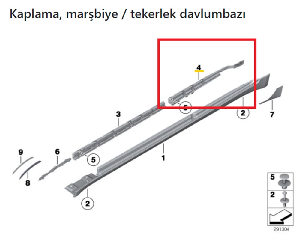 BMWTUTMA ÇUBUĞU, MARŞBİYE, ARKA, SOL