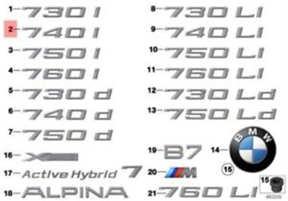 BMW ORJİNALBMW Yazı Dizisi 51147187123