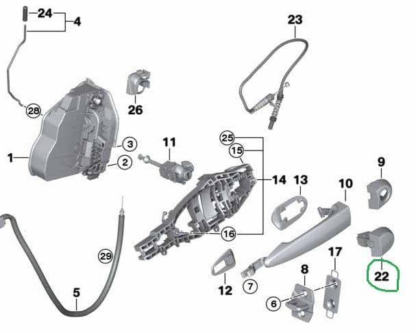 BMWBMW ORİJİNAL KAPAK, KAPI-SOL 51217161409