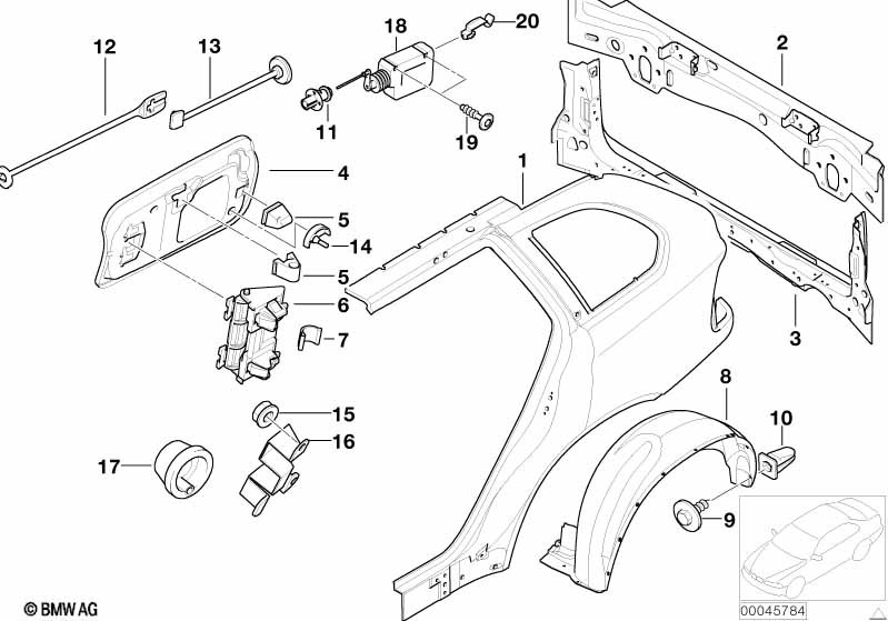 BMWBMW ORİJİNAL KAPAK, TEKERLEK DAVLUMBAZI-ARKA SAĞ 51718403060