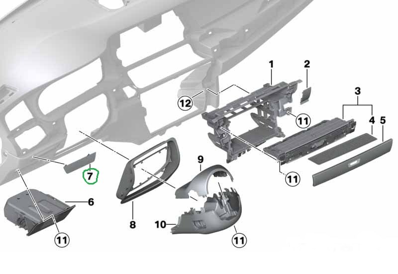 BMWBMW ORİJİNAL KÖR KAPAK SÜRÜCÜ ASİSTAN SİSTEMLERİ 51459203711 9203711