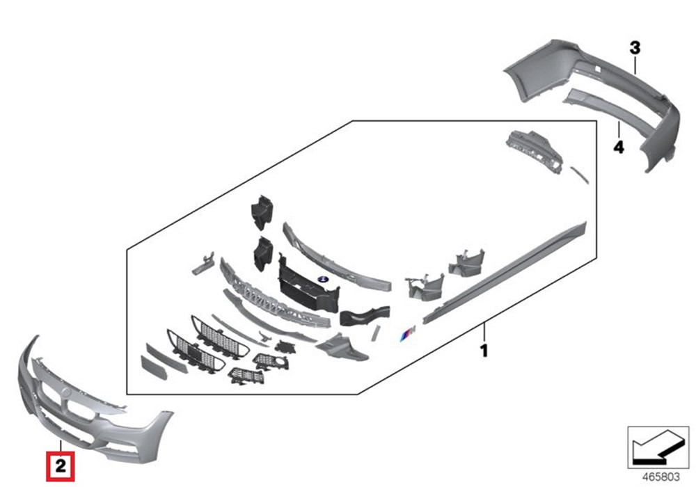 BMWPERFORMANCE AERO-PAKET, ÖN, ASTARLI