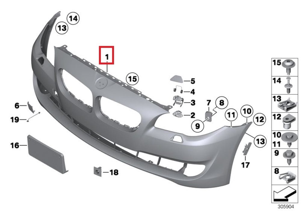 BMWPERFORMANCE AERO-PAKET, ÖN, ASTARLI
