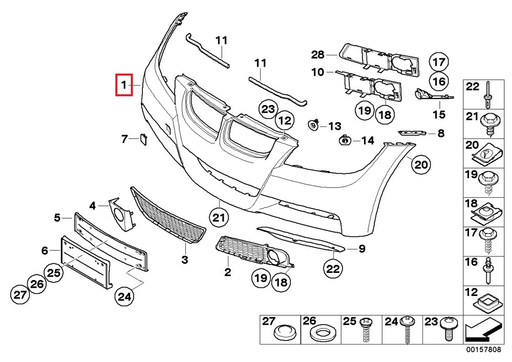 BMWPERFORMANCE AERO-PAKET, ÖN, ASTARLI