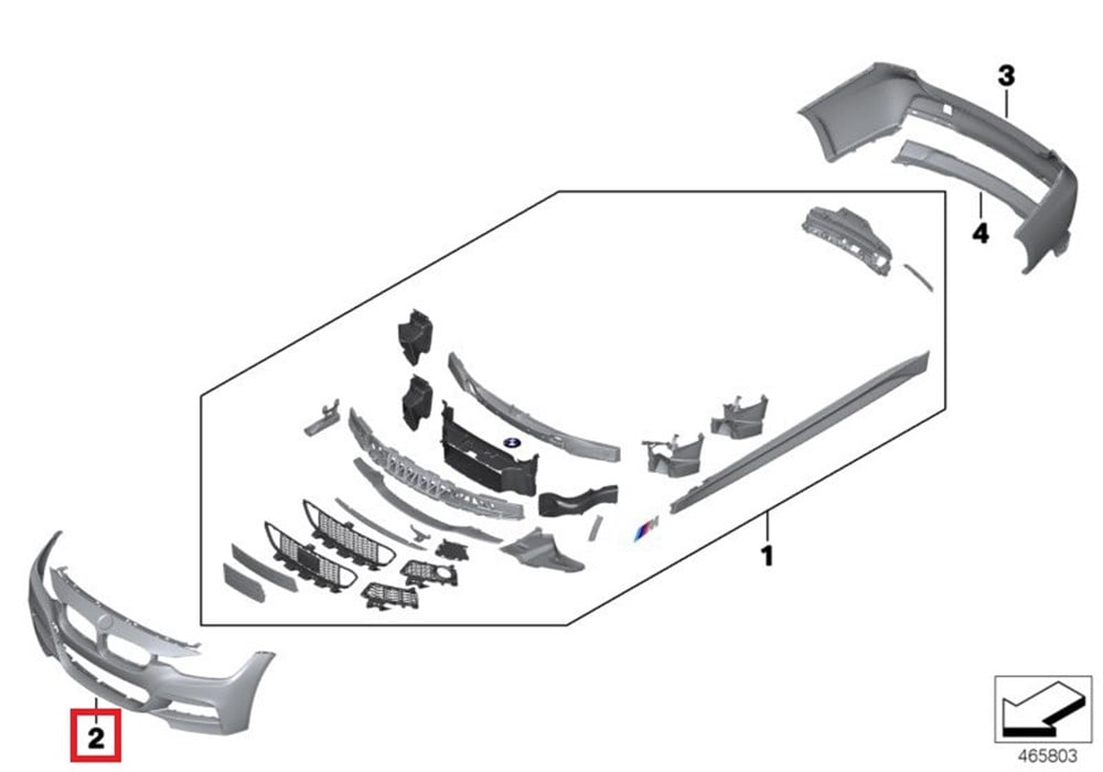 BMWPERFORMANCE AERO-PAKET, ÖN, ASTARLI