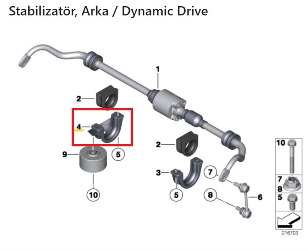 BMWTUTUCU PARÇA, STABİLİZATÖR-SAĞ