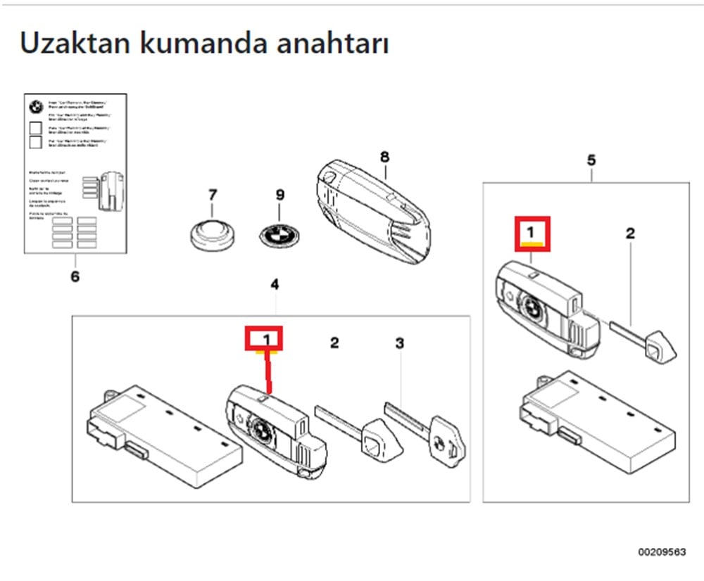 BMWUZAKTAN KUMANDA ANAHTARI