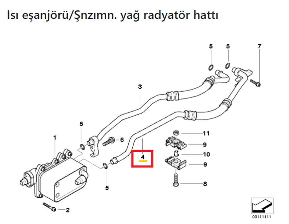 BMWYAĞ RADYATÖR HATTI, GERİ DÖNÜŞ
