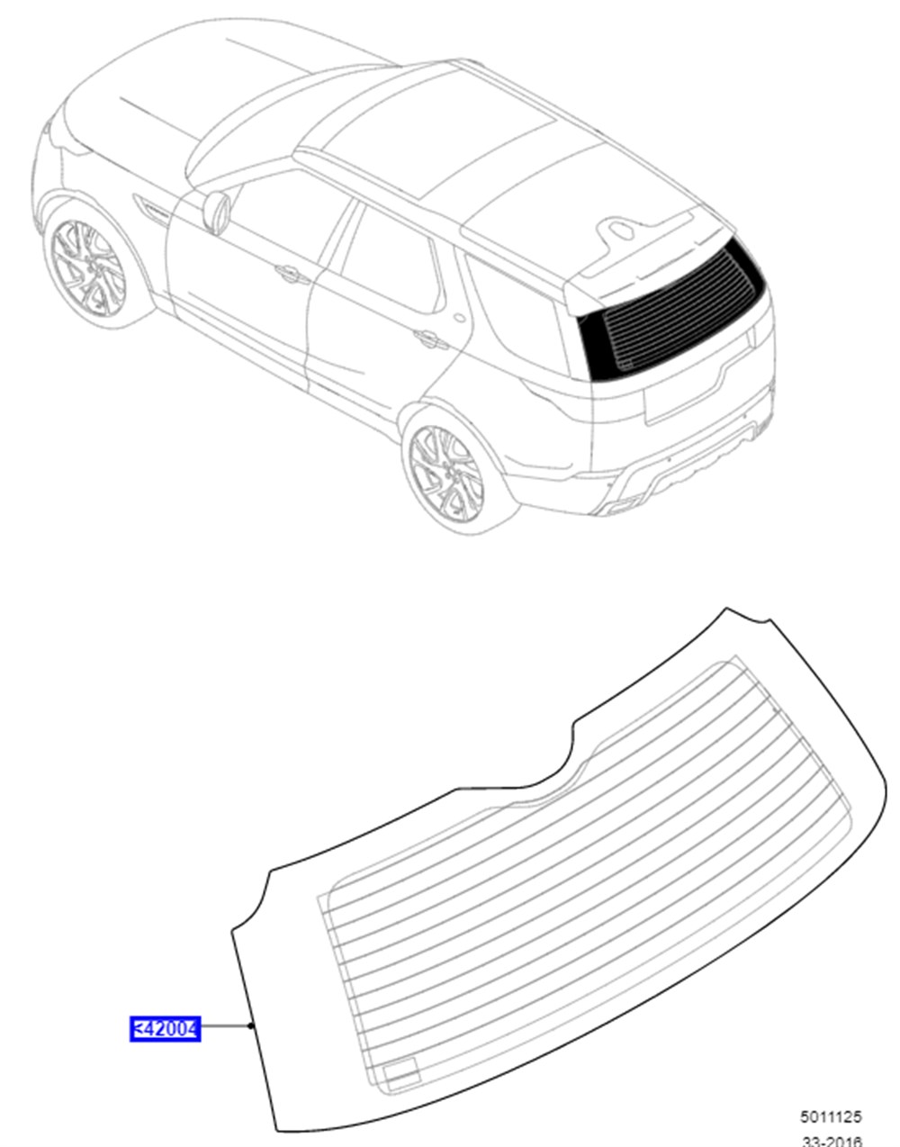 LAND ROVERLAND ROVER ORİJİNAL ARKA CAM LR083208