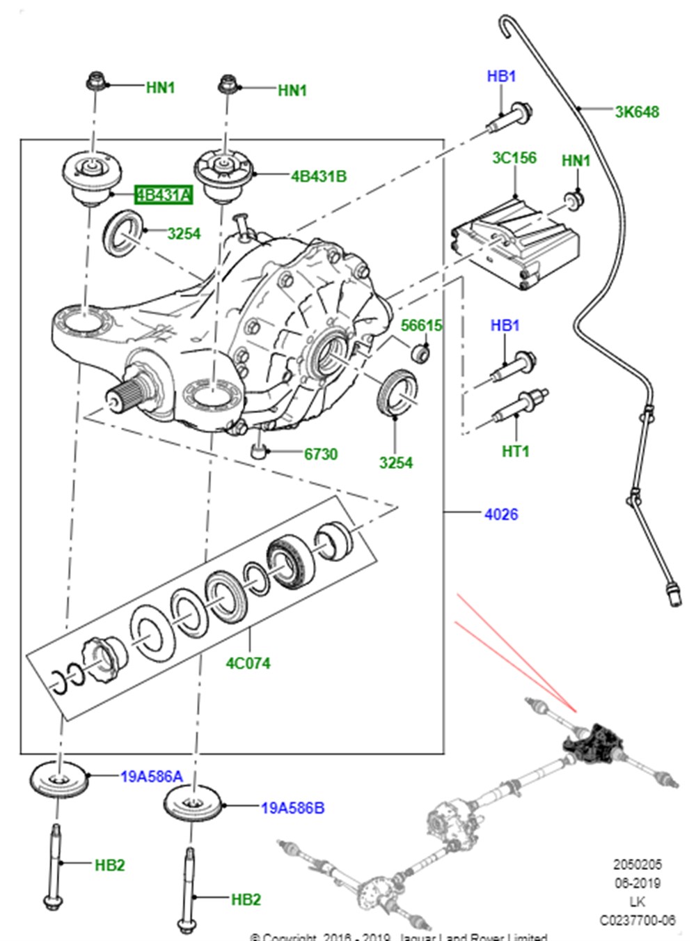 LAND ROVERLAND ROVER ORİJİNAL ARKA DİFERANSİYEL TAKOZU LR033261