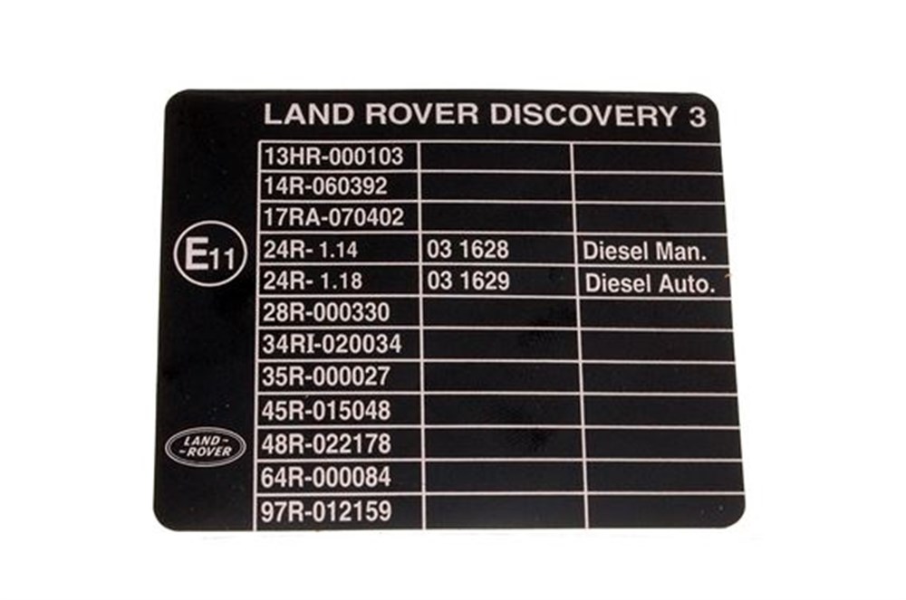 LAND ROVERLAND ROVER ORİJİNAL ETİKET BAC500290