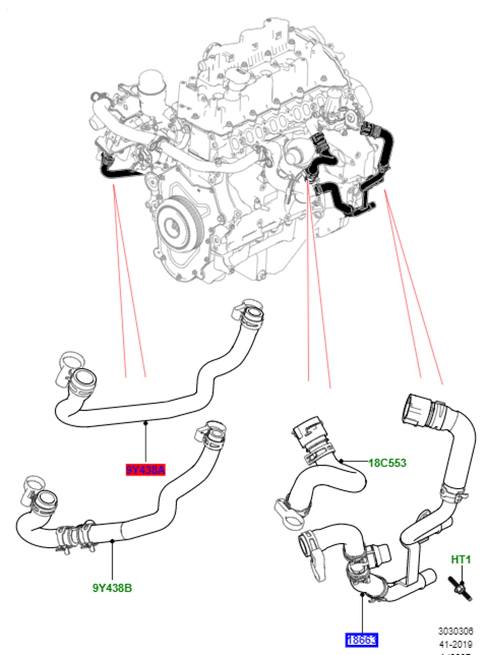 LAND ROVERLAND ROVER ORİJİNAL KALORİFER SU BORUSU LR081643
