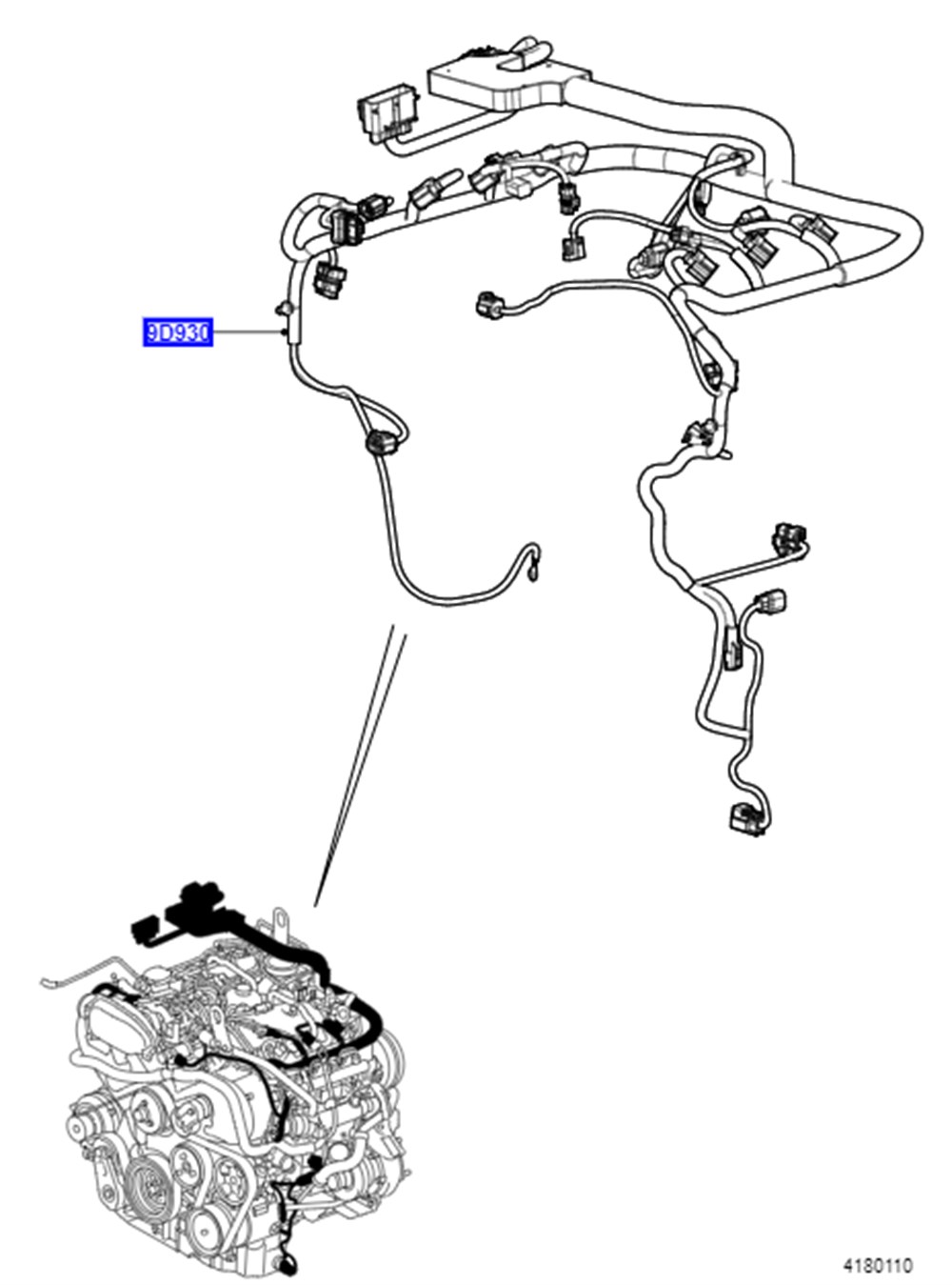 LAND ROVERLAND ROVER ORİJİNAL MOTOR TESISATI(SPORT/NWD3 2.7)  7A/8A LR006465