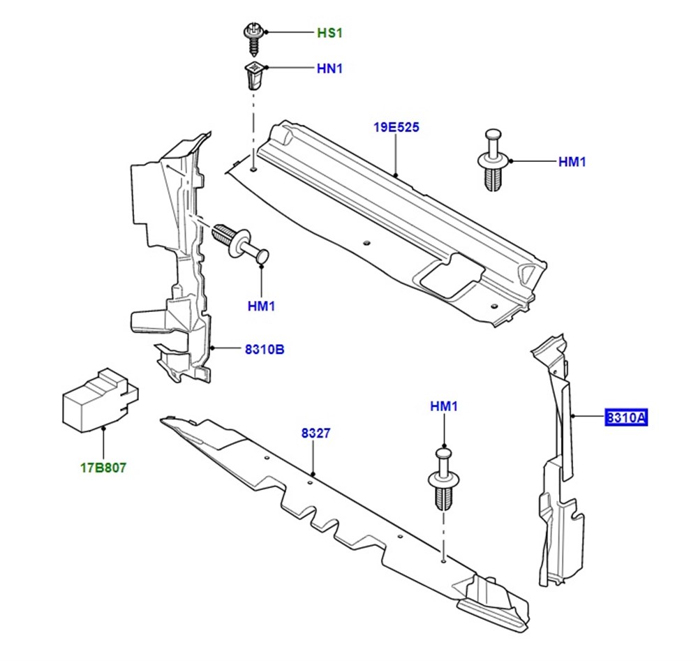 LAND ROVERLAND ROVER ORİJİNAL ÖN HAVA DEFLEKTÖRÜ PDB500260