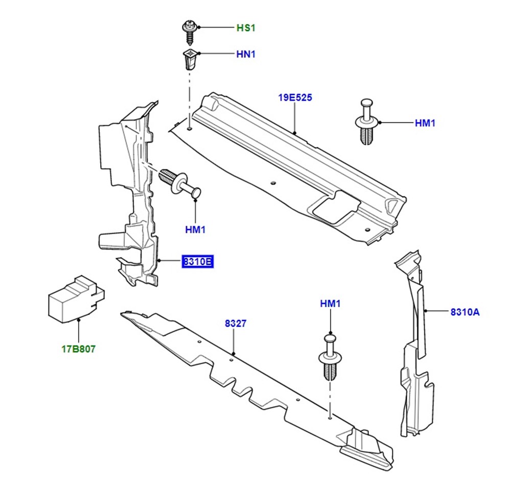 LAND ROVERLAND ROVER ORİJİNAL ÖN HAVA DEFLEKTÖRÜ PDB500250
