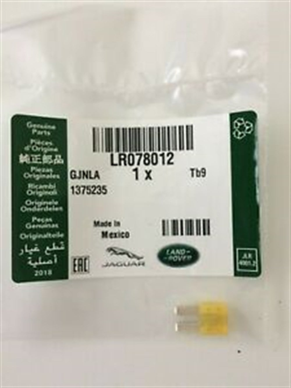 LAND ROVERLAND ROVER ORİJİNAL SOKET LR078012