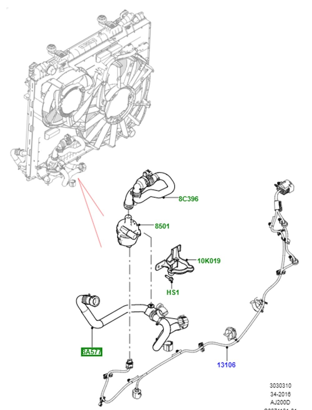 LAND ROVERLAND ROVER ORİJİNAL SU HORTUMU LR082263