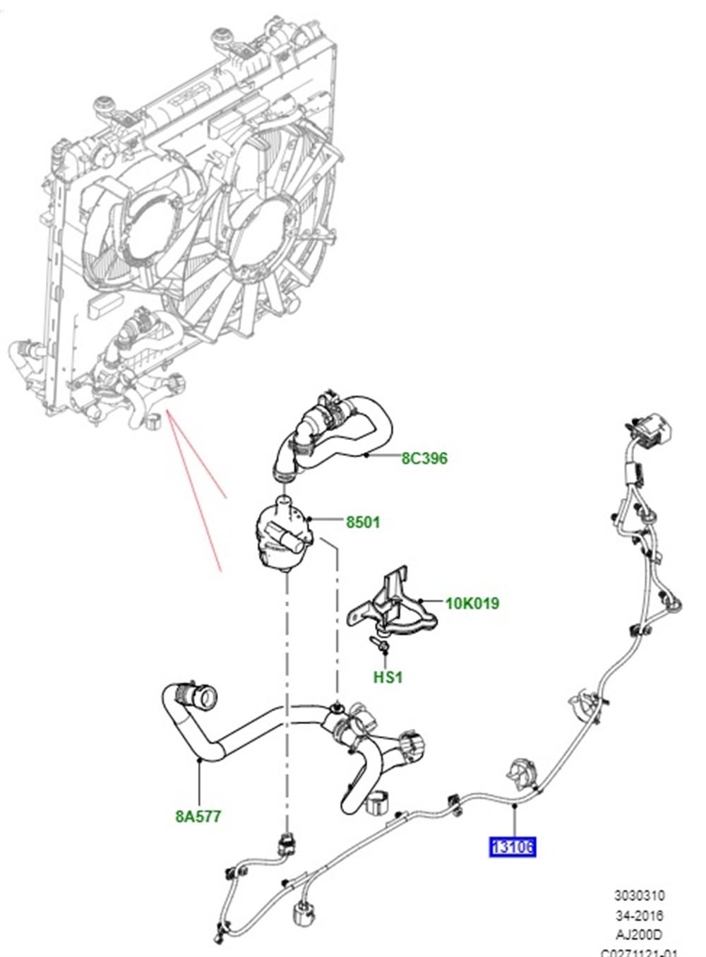 LAND ROVERLAND ROVER ORİJİNAL SU POMPA KABLOSU LR086648