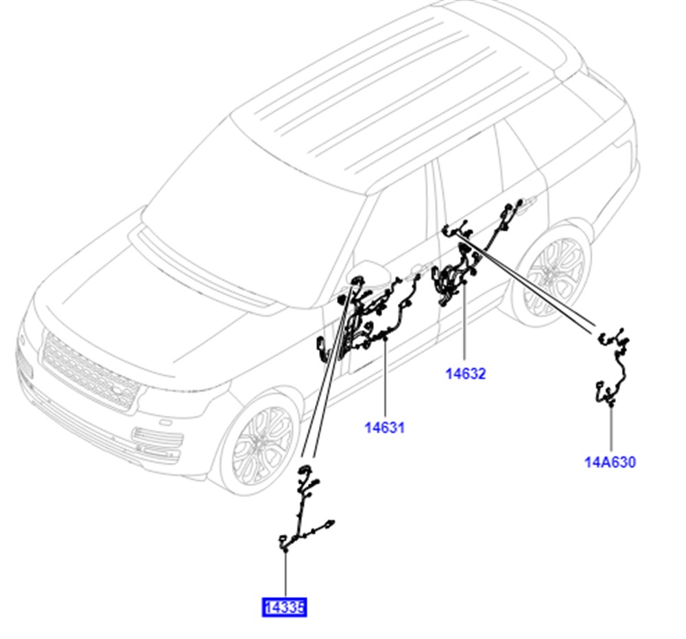 LAND ROVERLAND ROVER ORİJİNAL YOLCU KAPISI ORTAM AYDINLATMA KABLO TESİSATI LR040524