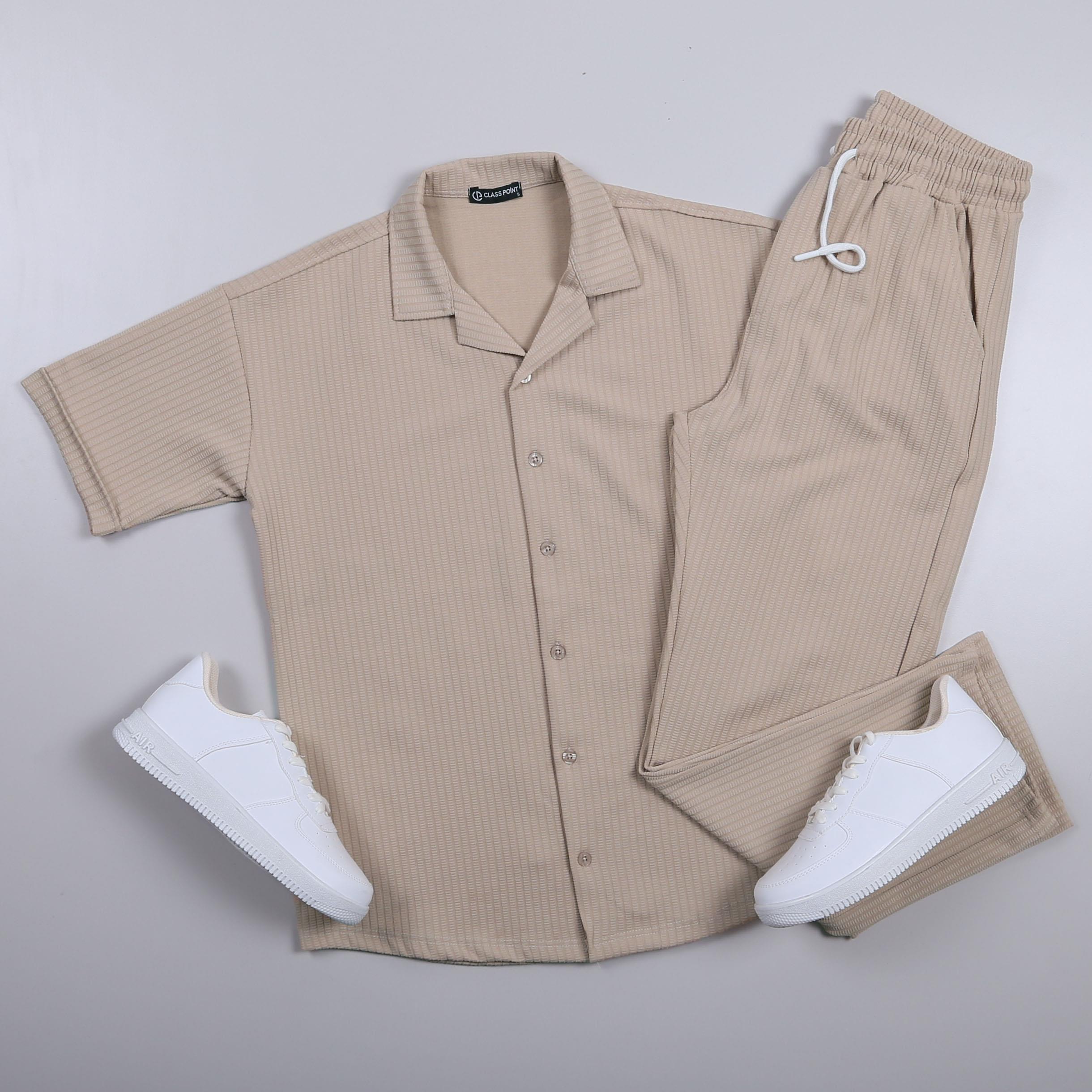 Bej Spor Takım Ayakkabı Kombin