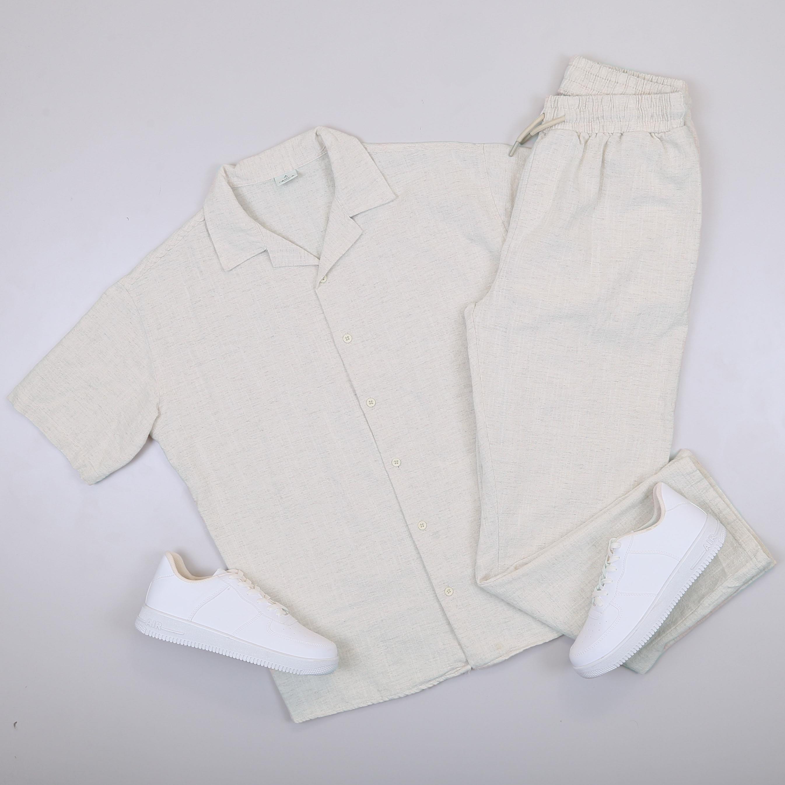 Bej Spor Takım Ayakkabı Kombin