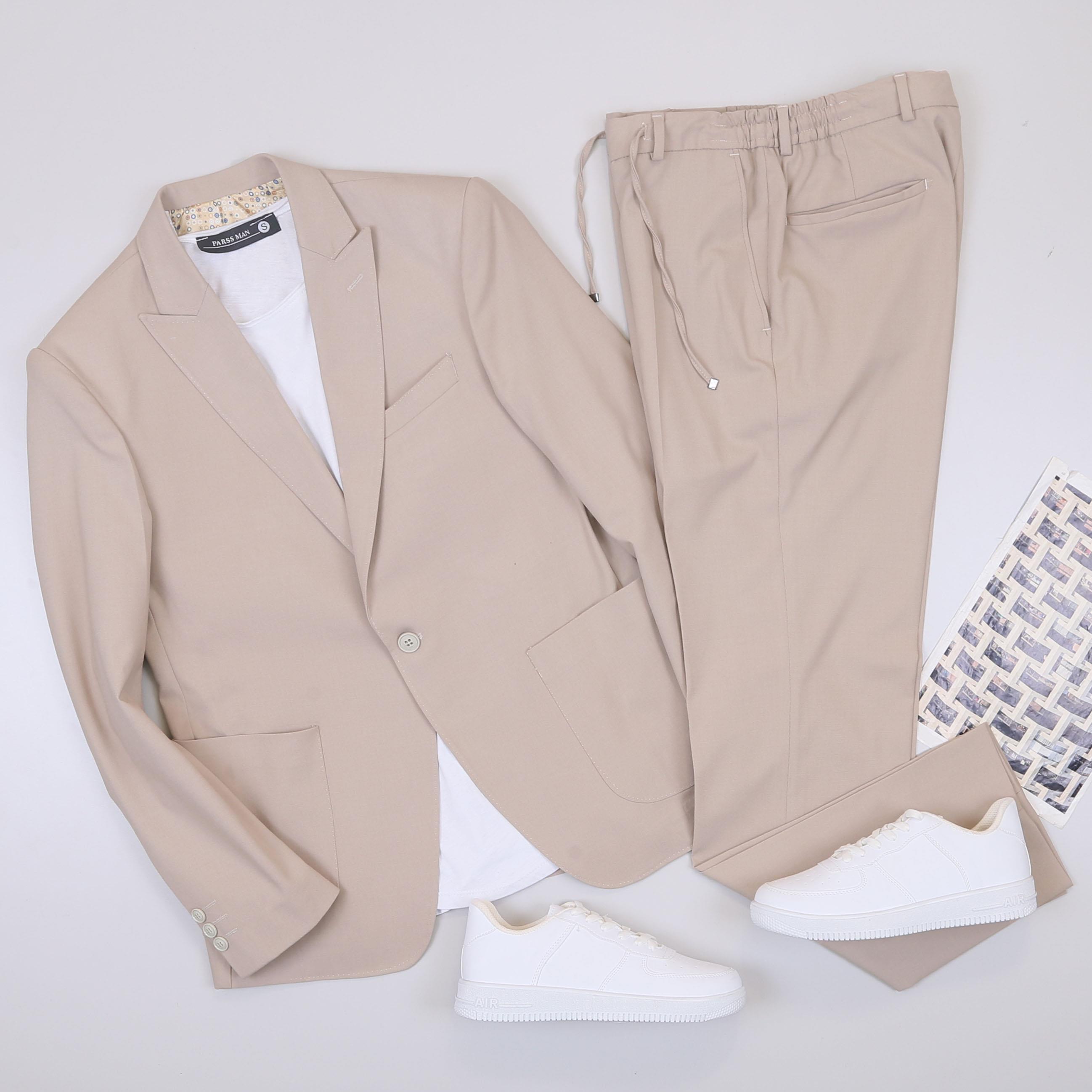 Bej Takım Elbise Kombini