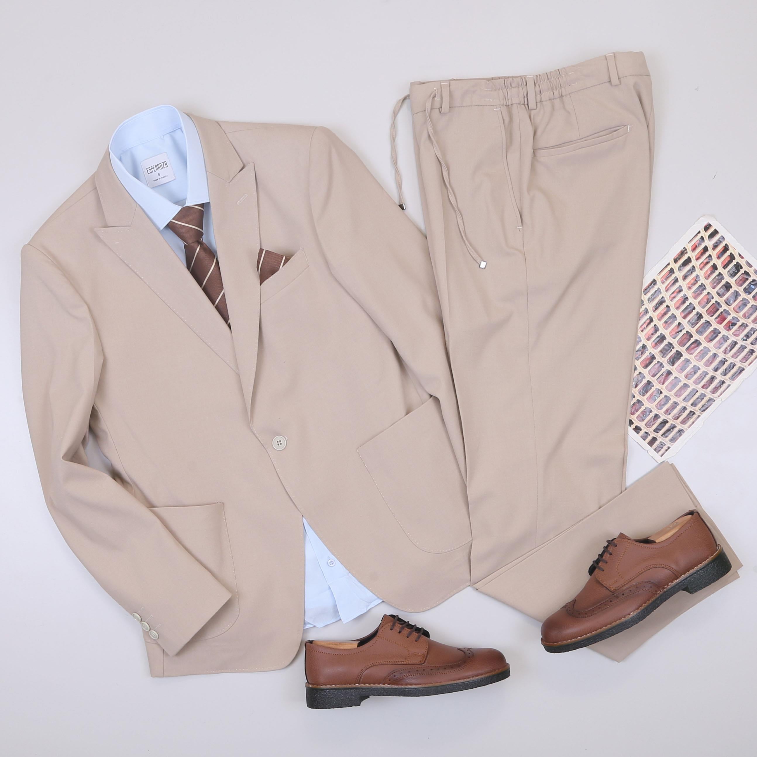 Bej Takım Elbise Kombini