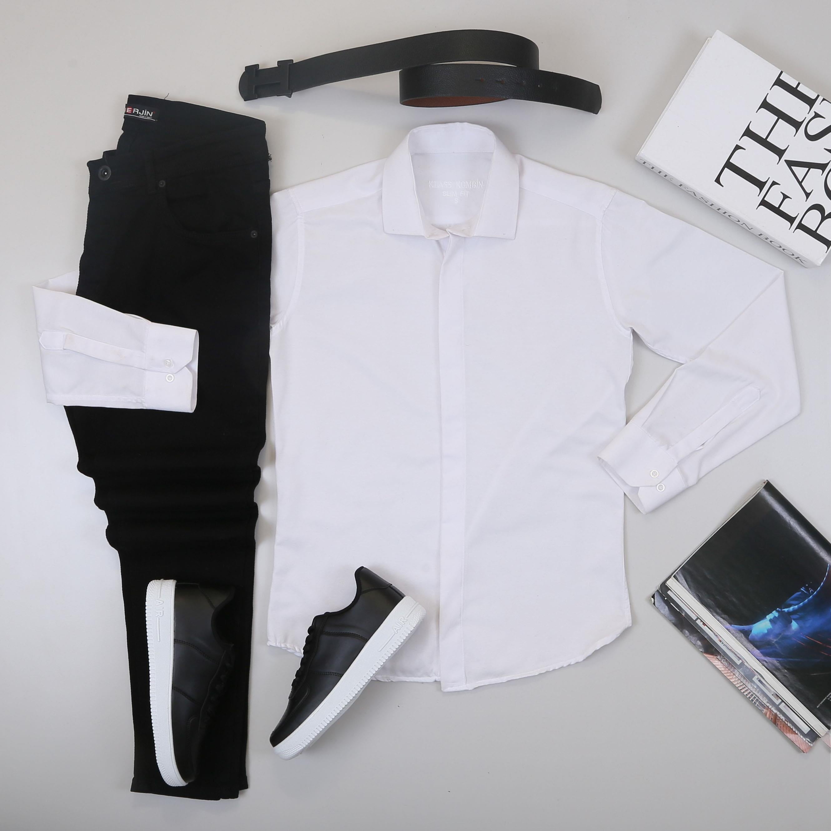 Beyaz Gömlek Pantolon Ayakkabı Kombin