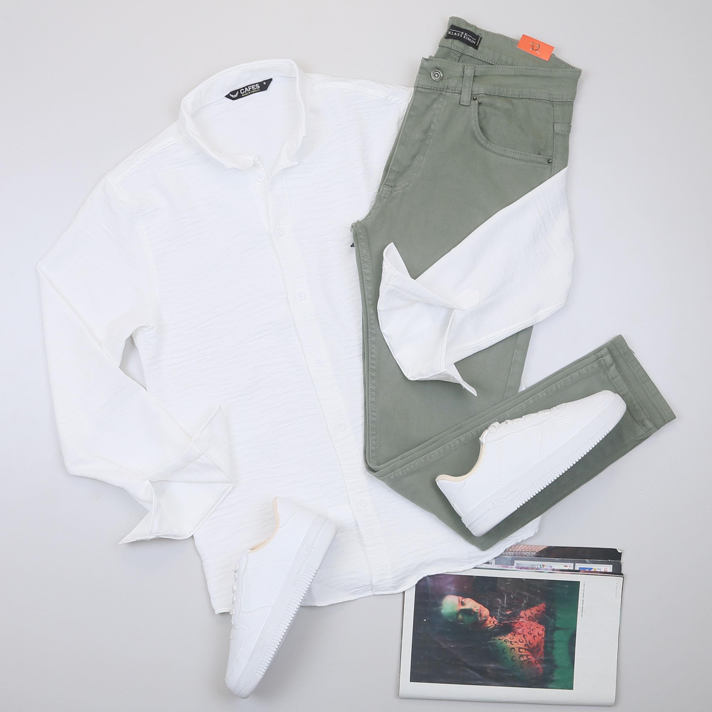 Beyaz Gömlek Pantolon Ayakkabı Kombin