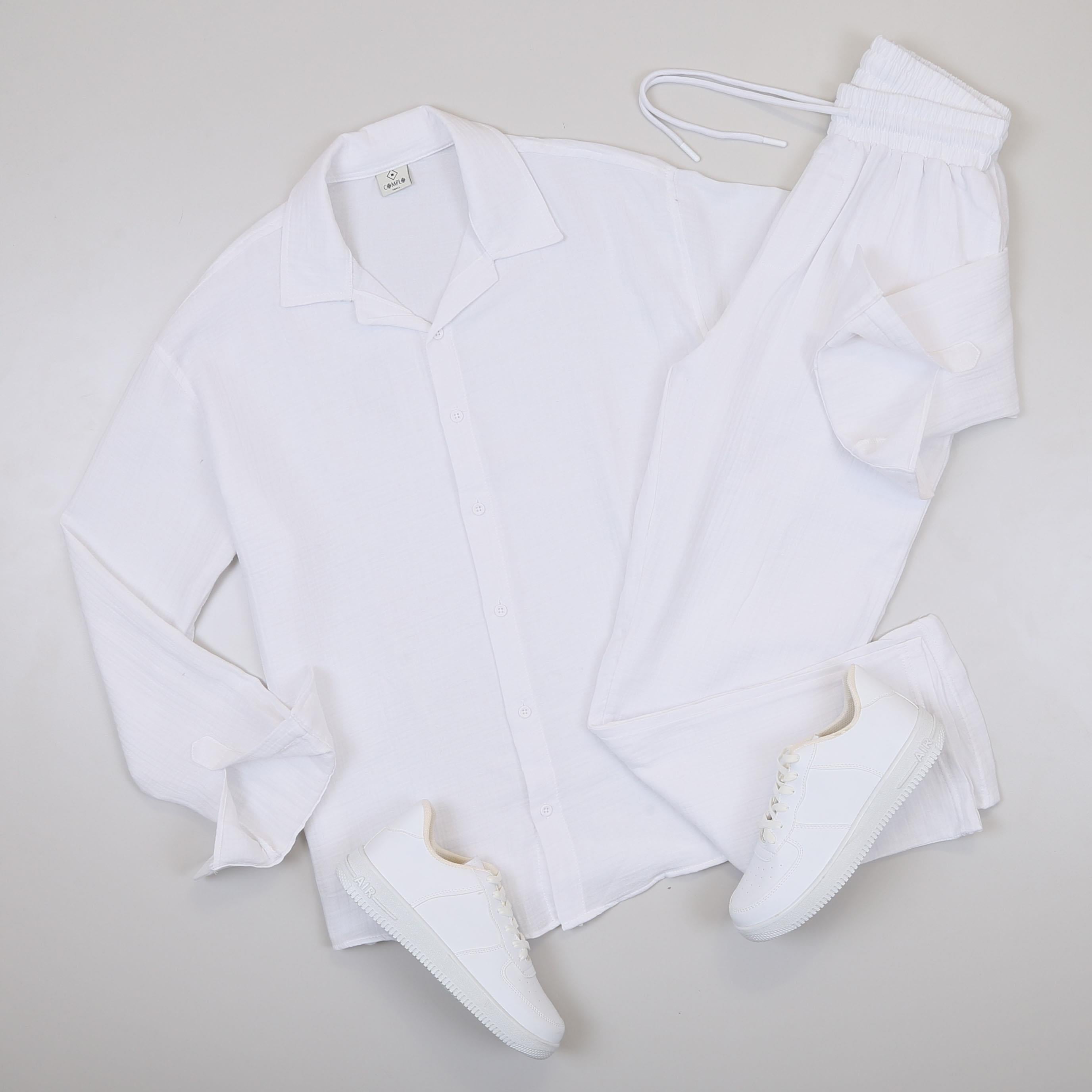 Beyaz Spor Takım Ayakkabı Kombin