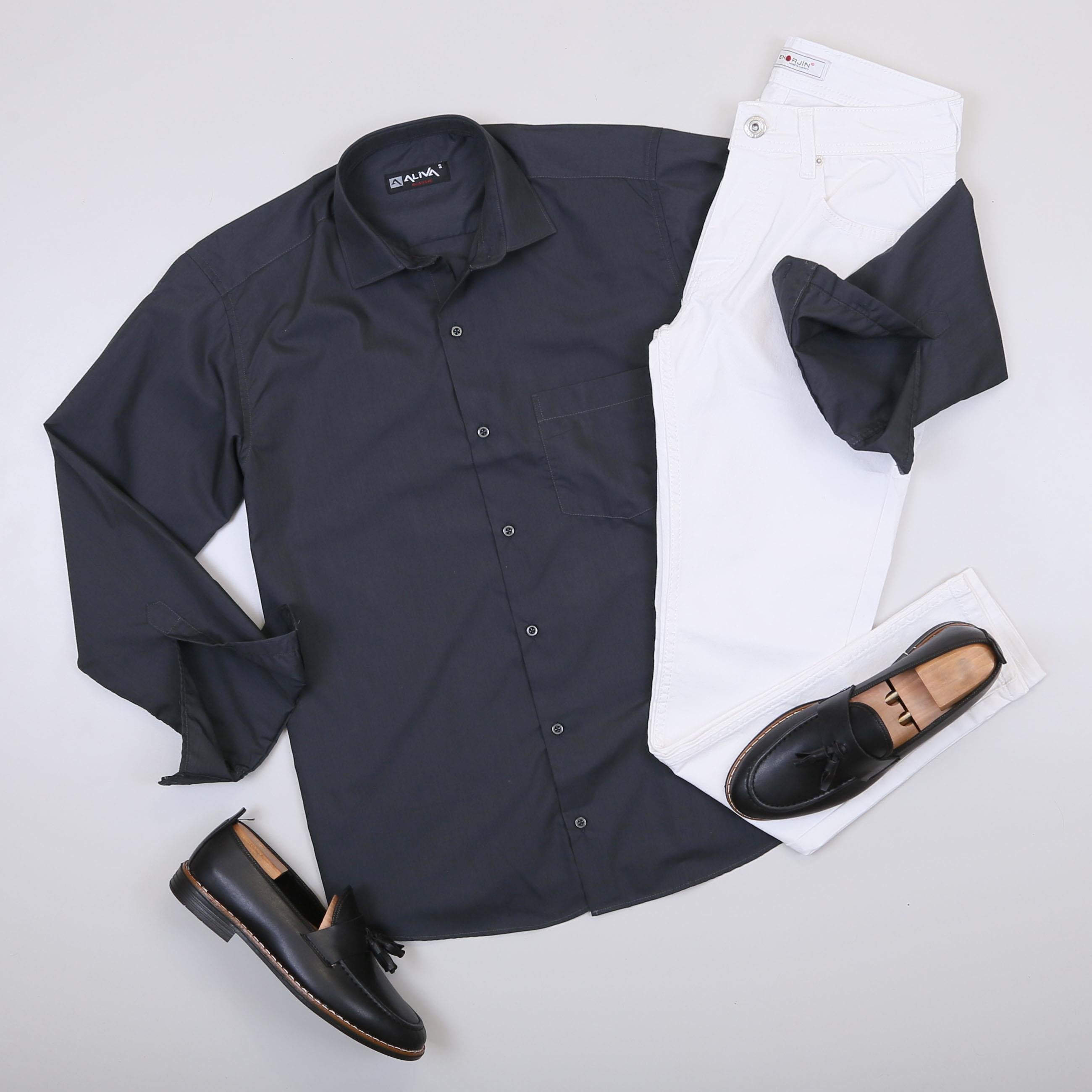 Füme Şık Gömlek Kombini