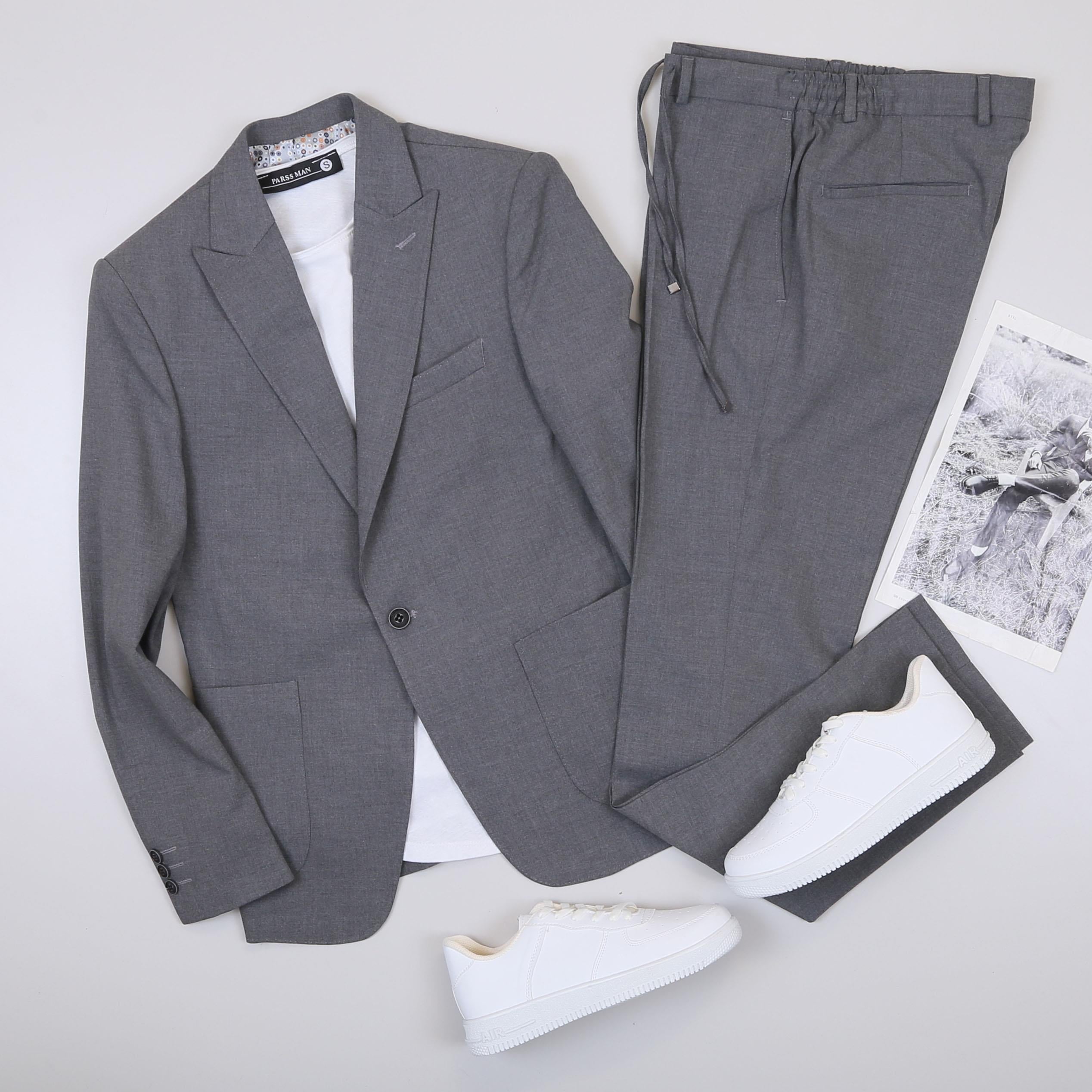 Füme Takım Elbise Kombini