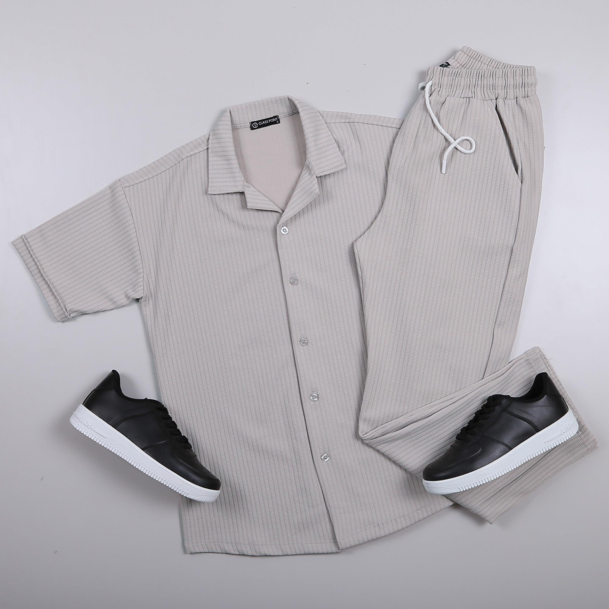 Gri Spor Takım Ayakkabı Kombin