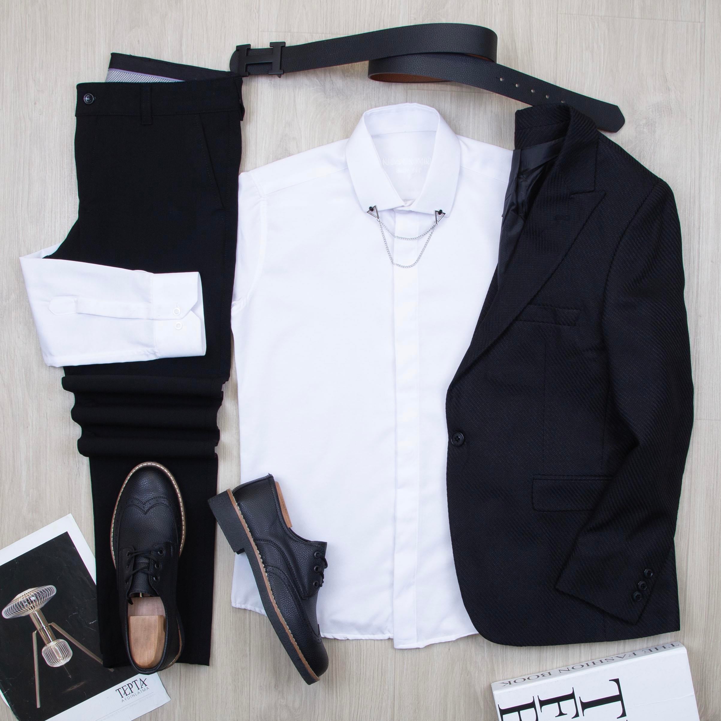 Siyah Blazer Ceket Kombini