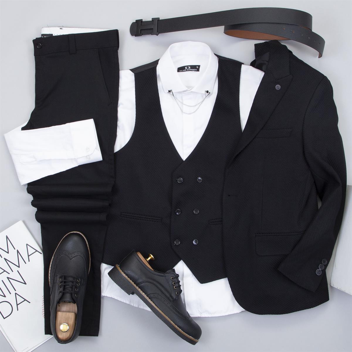 Siyah Takım Elbise Kombini