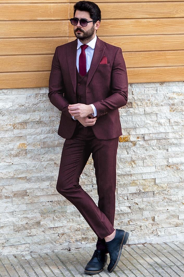 Yelek Ceket Pantolon 3'lü Set