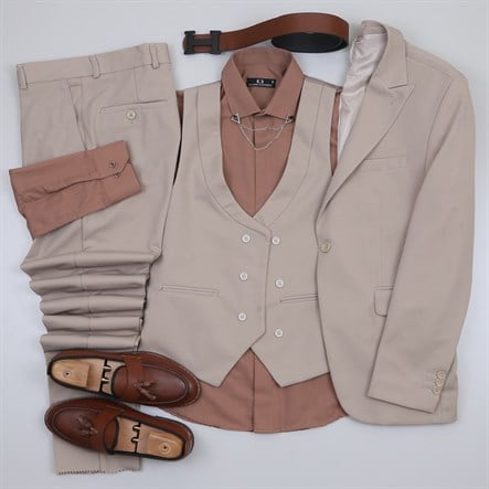 Bej Takım Elbise  Kombini