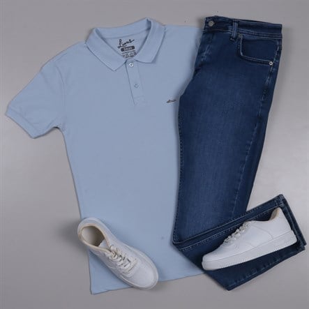 Mavi Polo Yaka Tişört Lacivert Kot  pantolon  ayakkabı Kombin