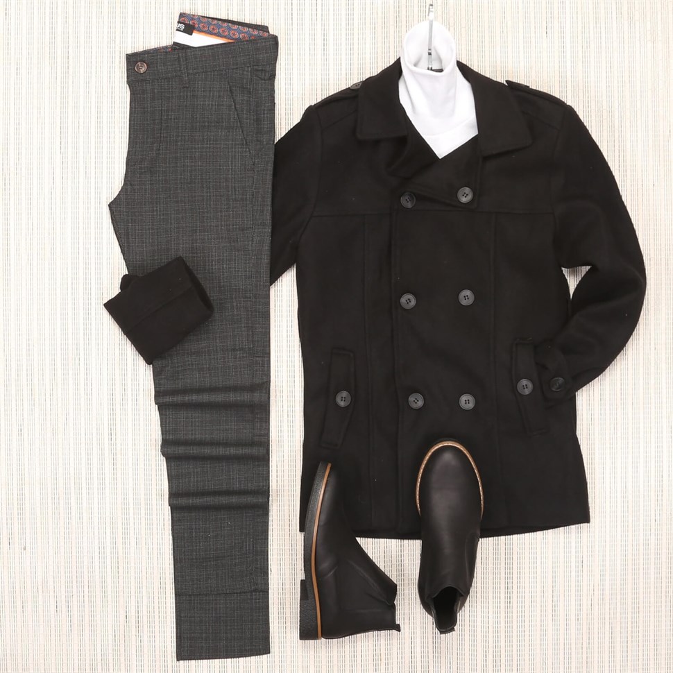 4 Parça Siyah Kombin