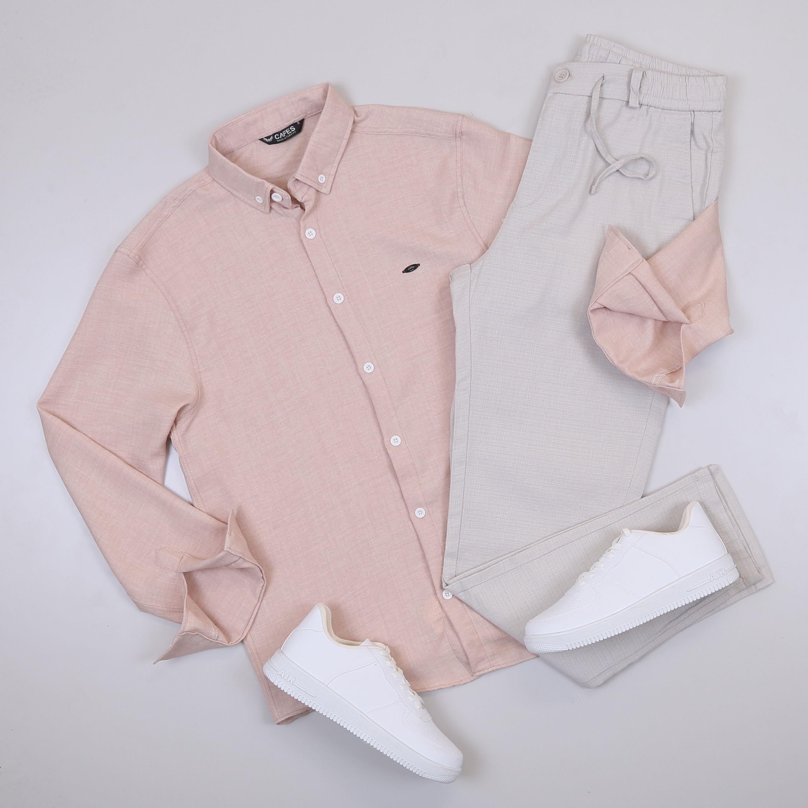 Bej Gömlek Pantolon Ayakkabı Kombin