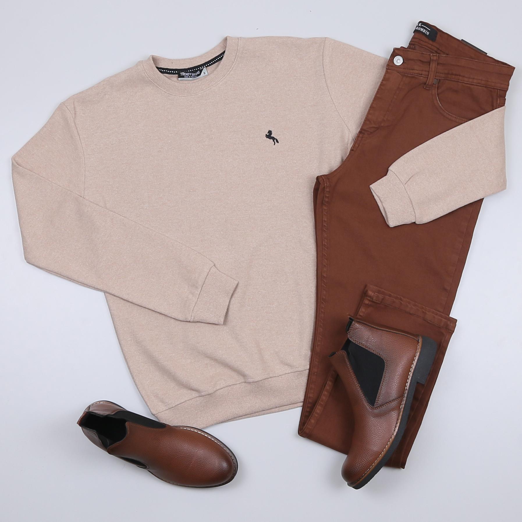 Bej Kazak Kot Pantolon Bot Kombini