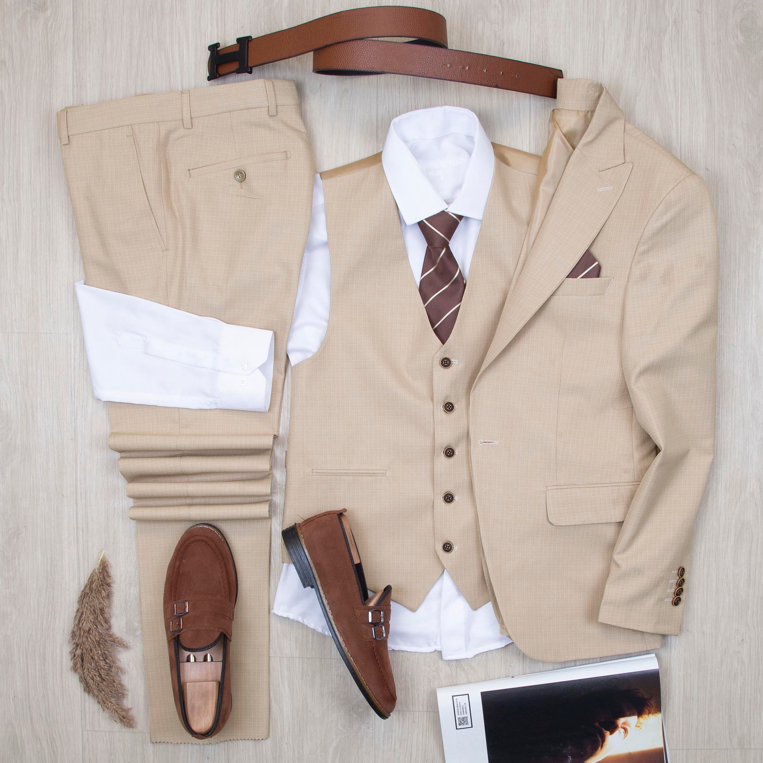 Bej Takım Elbise Kombini