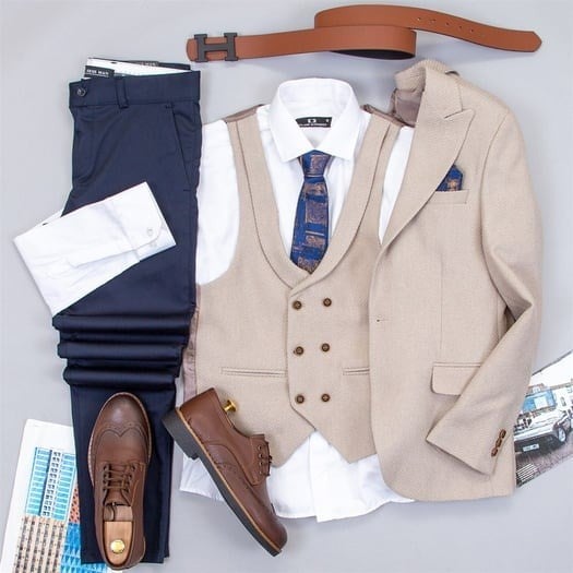 Bej Takım Elbise Kombini