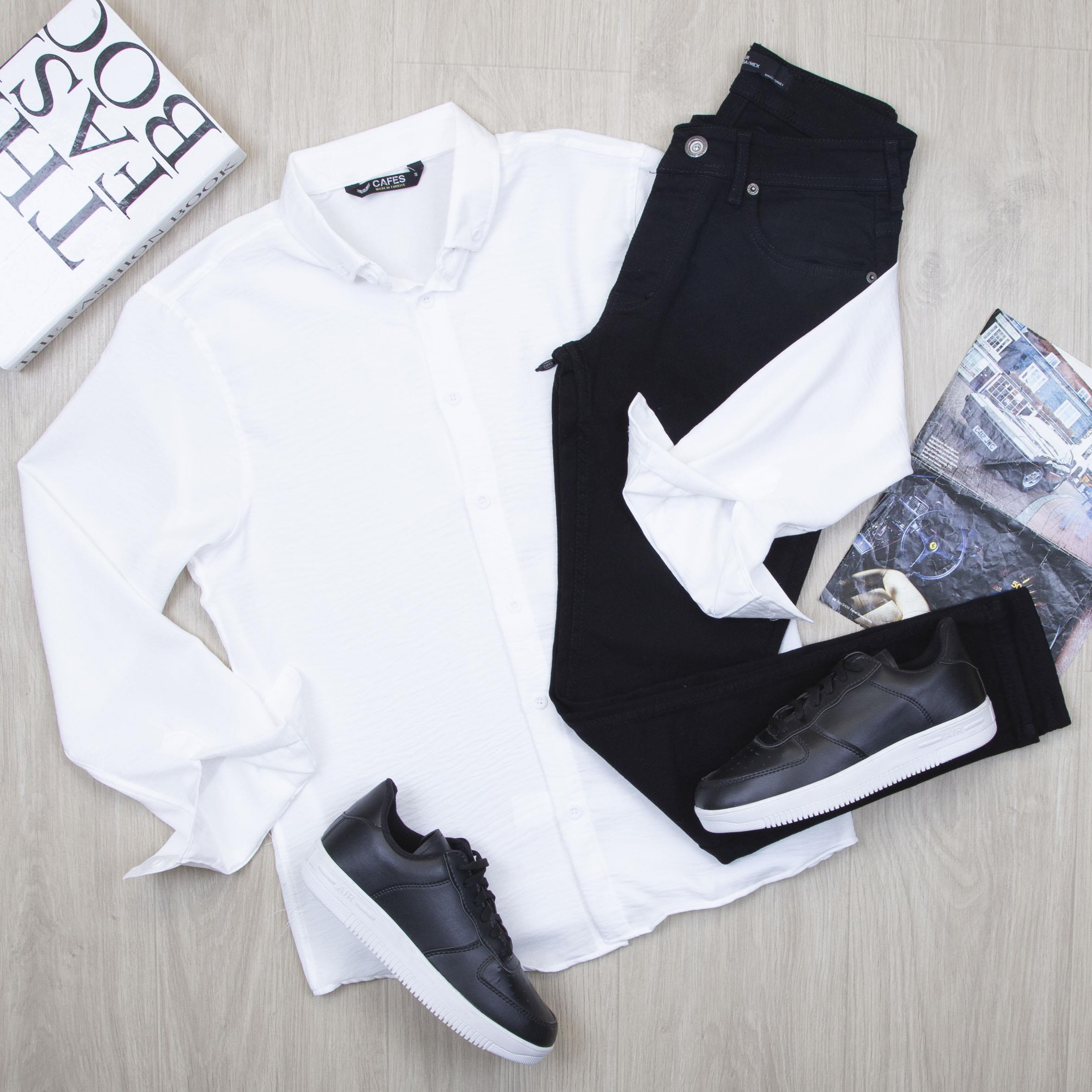 Beyaz Gömlek Pantolon Ayakkabı Kombin