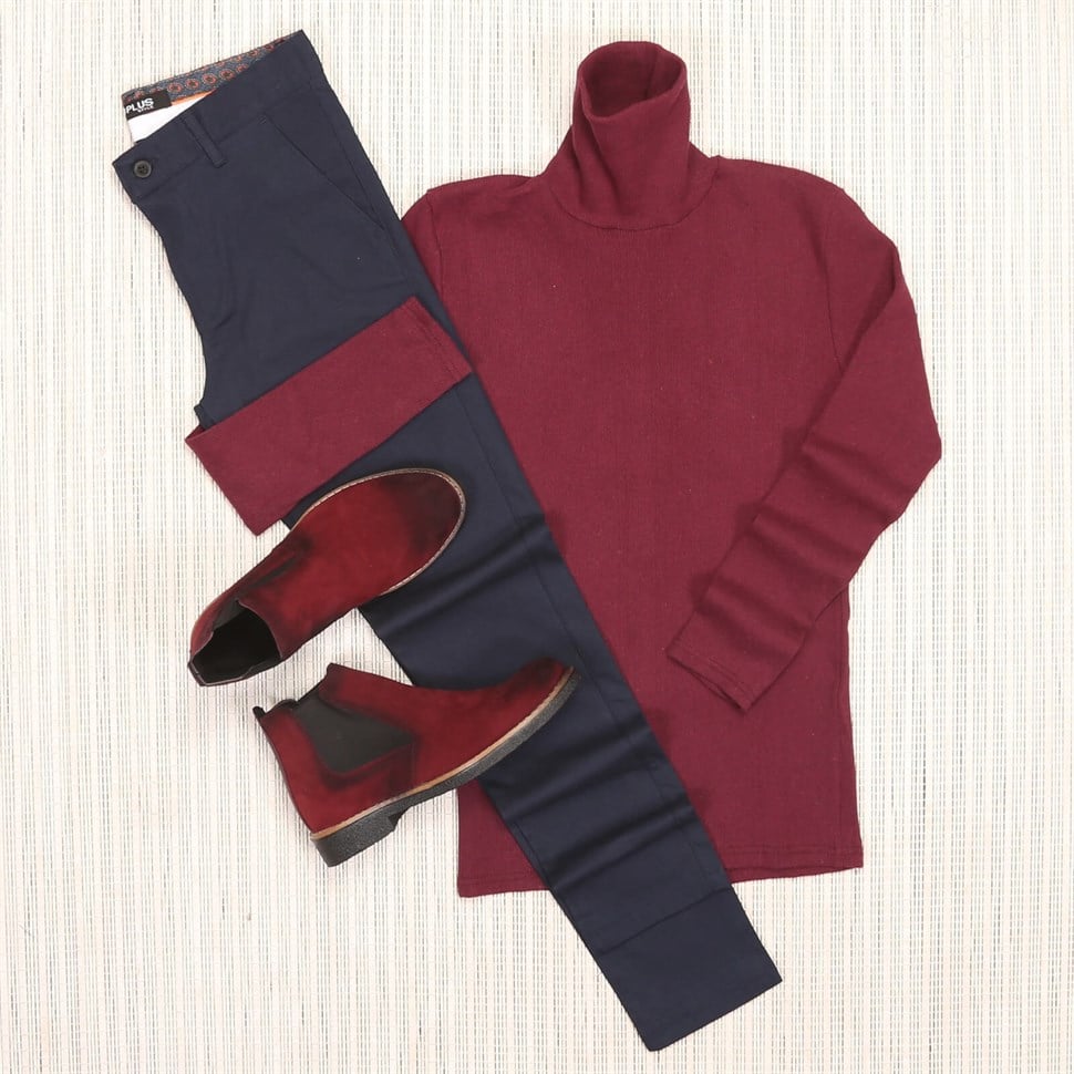 Bordo Balıkçı Kombin