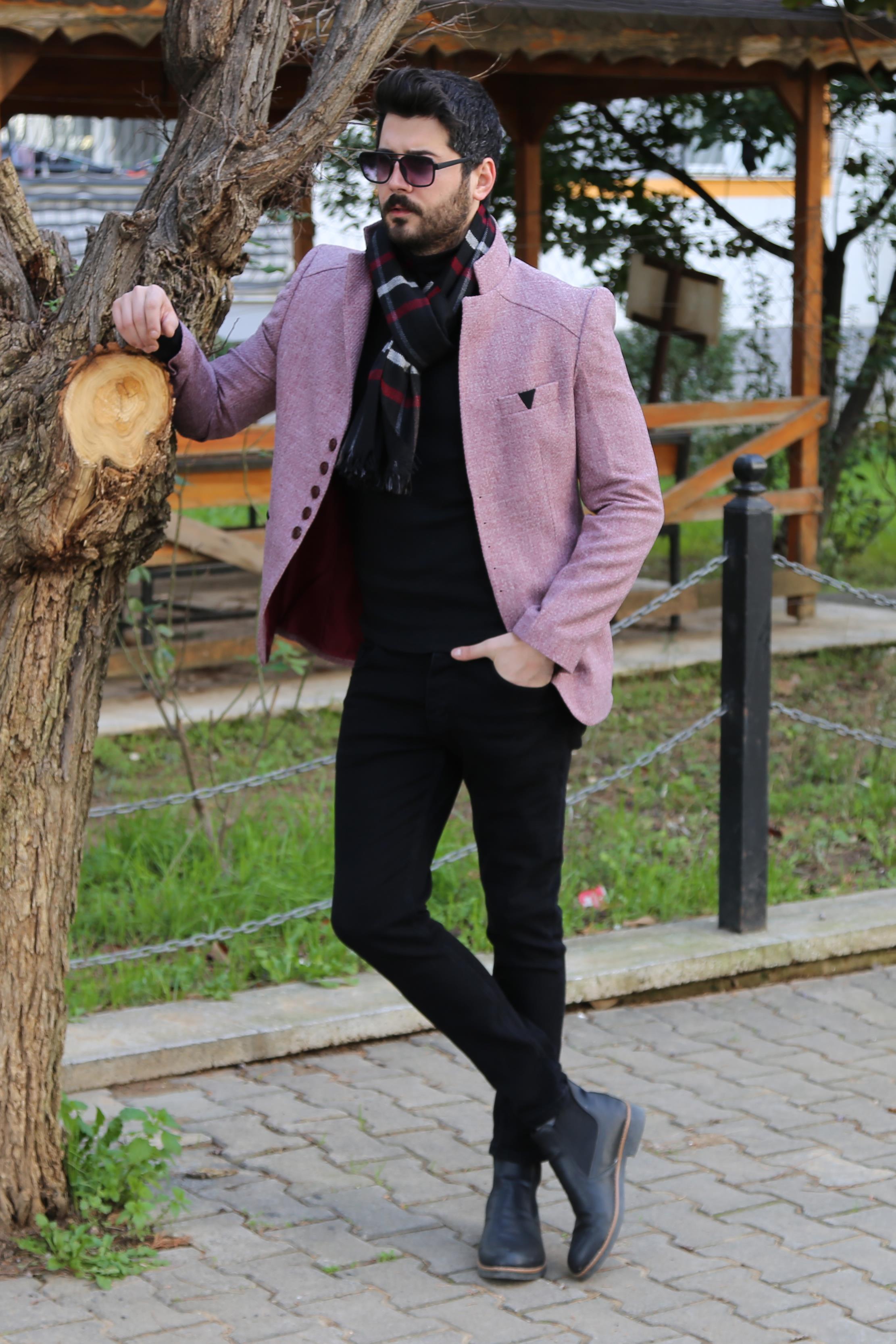 Dik Yaka Blazer Ceket Kombini