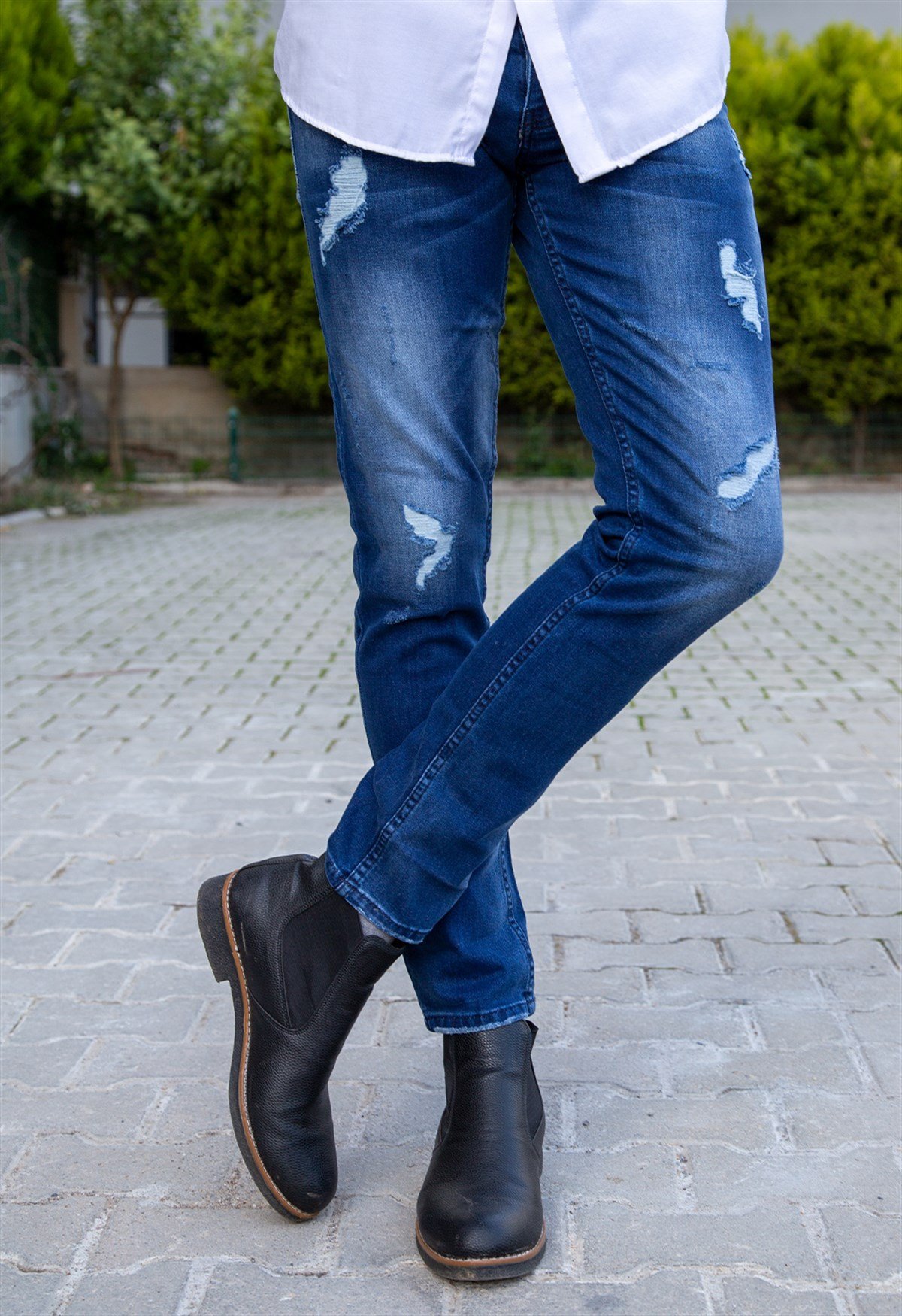 ERKEK LİKRALI YIRTIKLI MODEL 4 JEAN YIRTIKLI MODEL 4