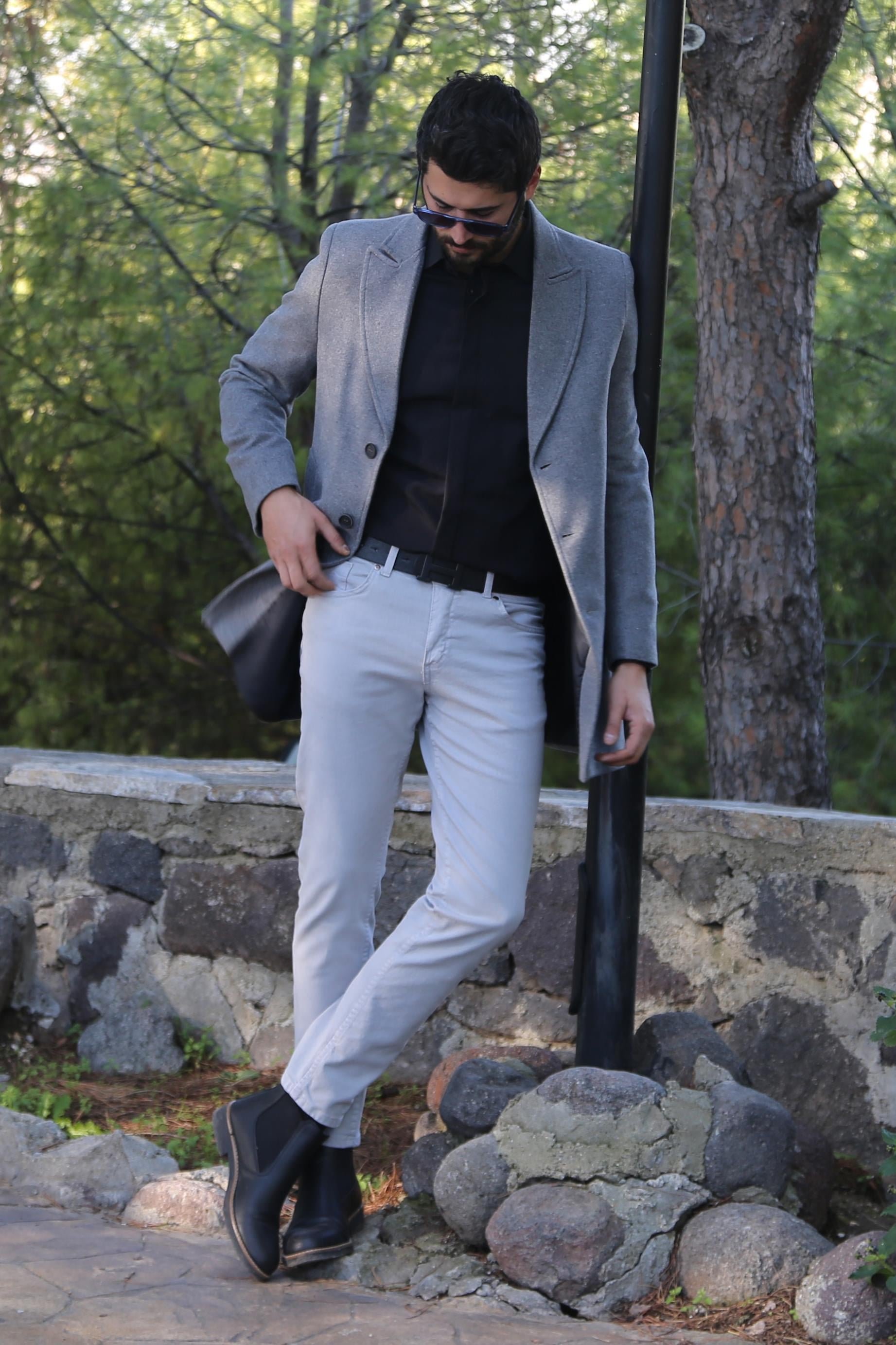 Füme Kaşe Kaban Kombini